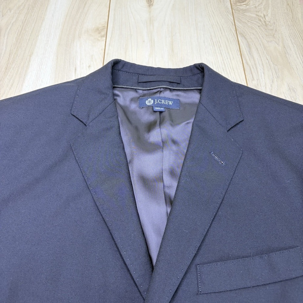 J Crew Ludlow Loro Piana Super 120s Sport Coat Jacket Blue Wool Size 38s - Picture 4 of 16